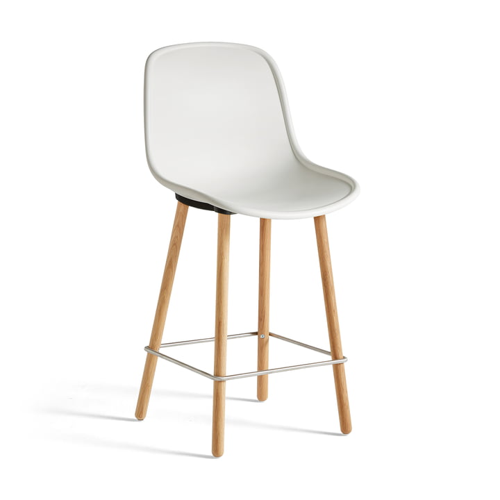 Neu12 Bar stool Hay in oak / cream white with 65 cm seat height