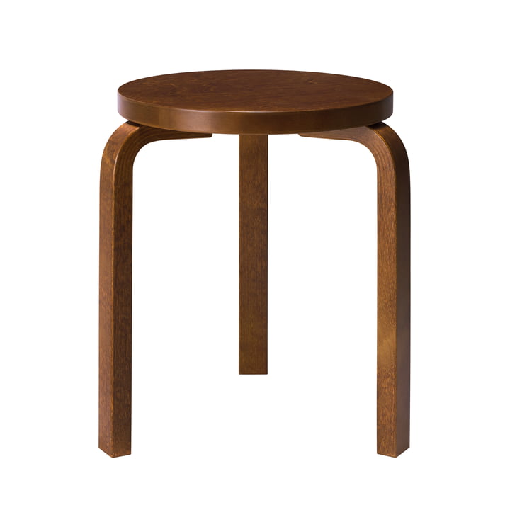 60 stools by Artek stained in walnut