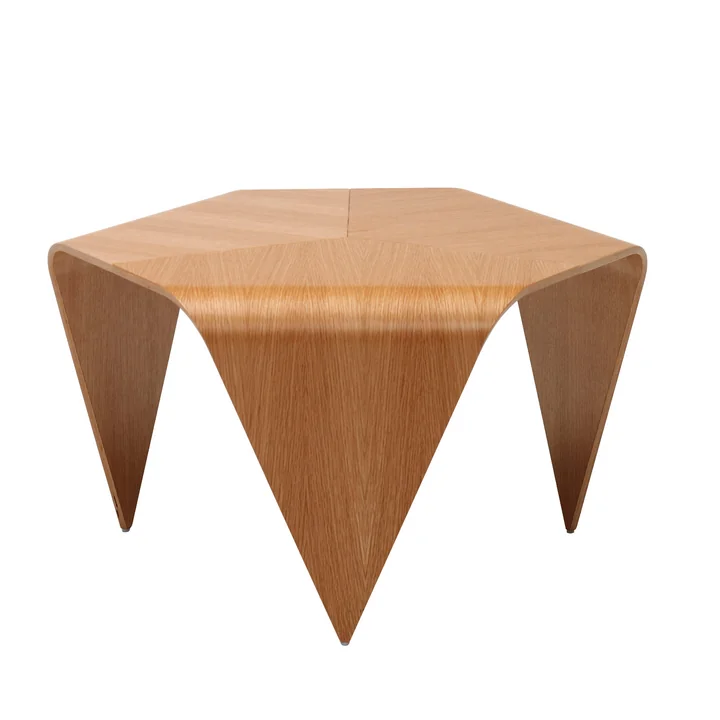 Trienna coffee table by Artek in clear lacquered oak