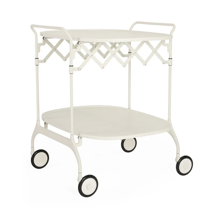 Gastone serving trolley, monochrome white matt by Kartell