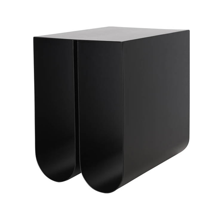Curved side table by Kristina Dam Studio in black