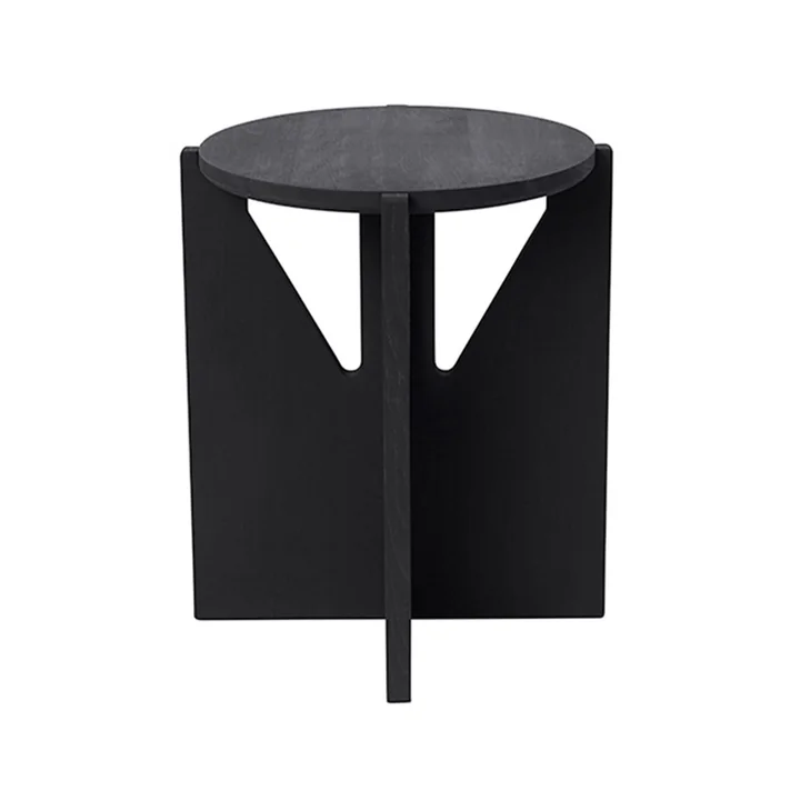 Stool Ø 36 cm H 42 cm by Kristina Dam Studio in black