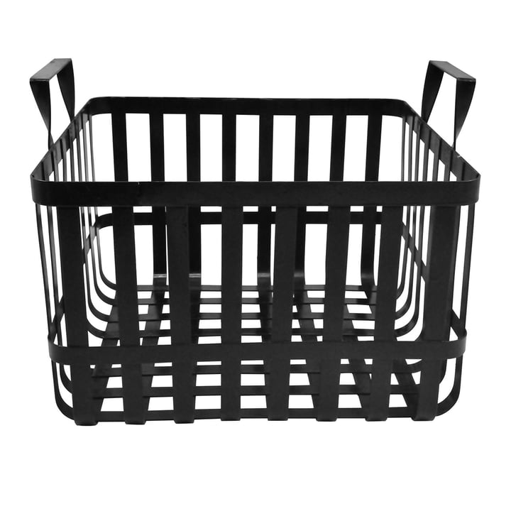 The Wire storage basket H 26 cm, black from the Collection