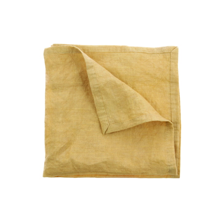 Linen napkins 45 x 45 cm (set of 2) by HKliving in yellow