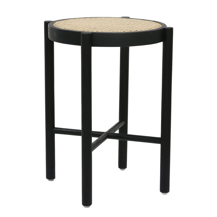 Retro Webbing woven HKliving stool, black by HKliving