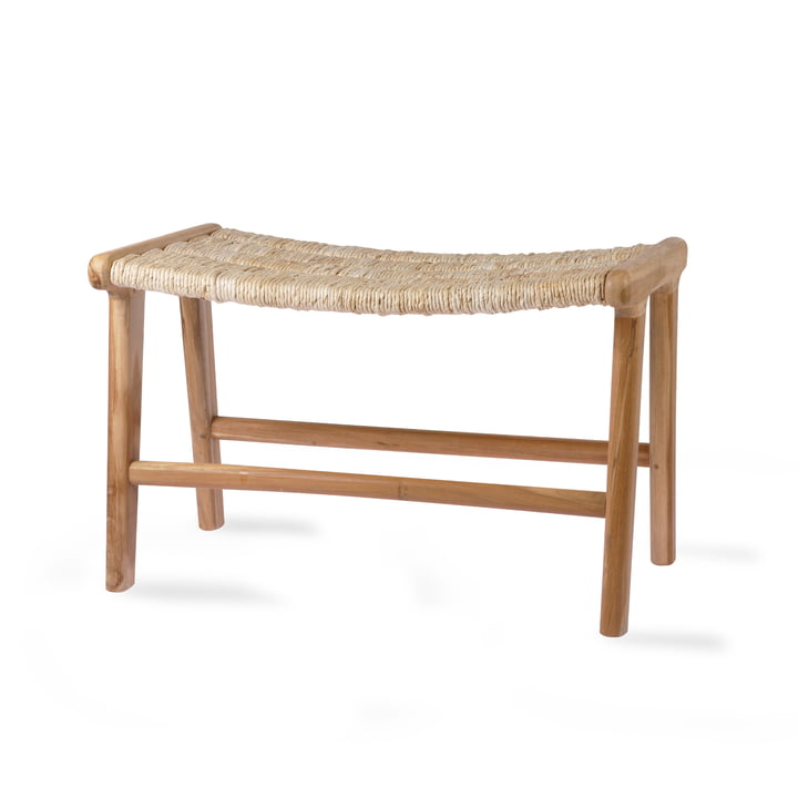 Abaca Ottoman by HKliving in natural