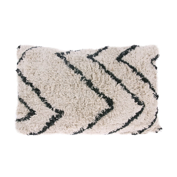 Zigzag cushion 60 x 40 cm by HKliving in black and white