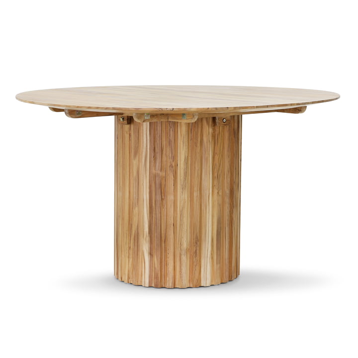 Pillar dining table round, Ø 140 cm, teak by HKliving
