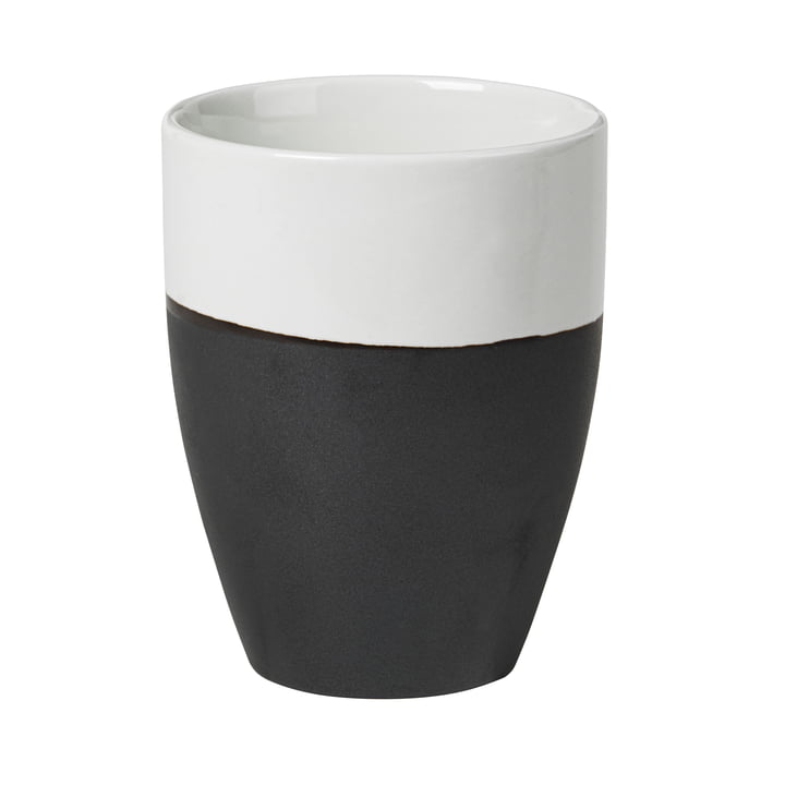 Esrum mug, 25 cl, ivory glossy / gray matt by Broste Copenhagen