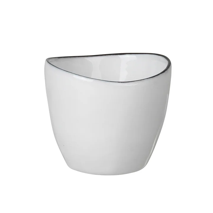 Salt egg cup, white / black from Broste Copenhagen