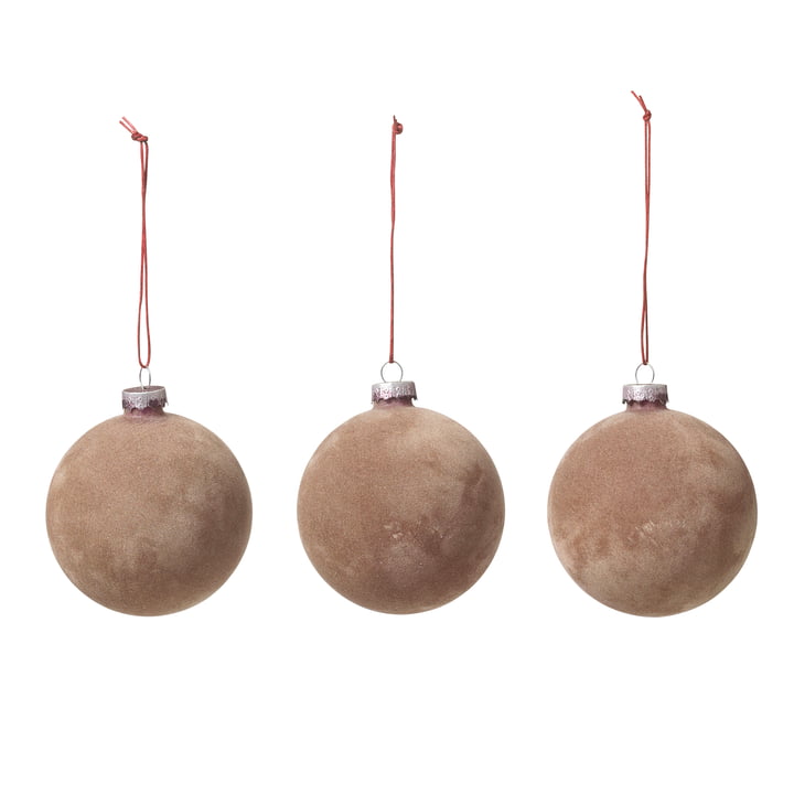 Alcan Christmas tree balls, antler (set of 3) from Broste Copenhagen