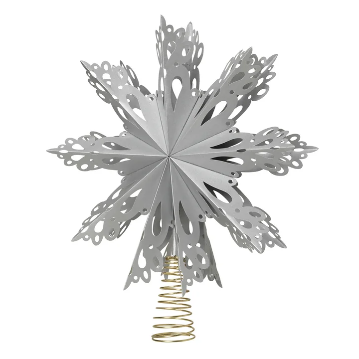 Christmas Star Christmas tree top Ø 30 cm, silver from Broste Copenhagen