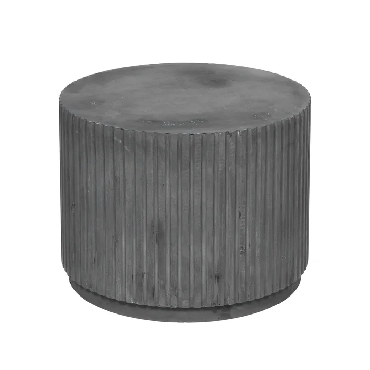 Rillo side table, Ø 56 x H 42 cm, charcoal by Broste Copenhagen