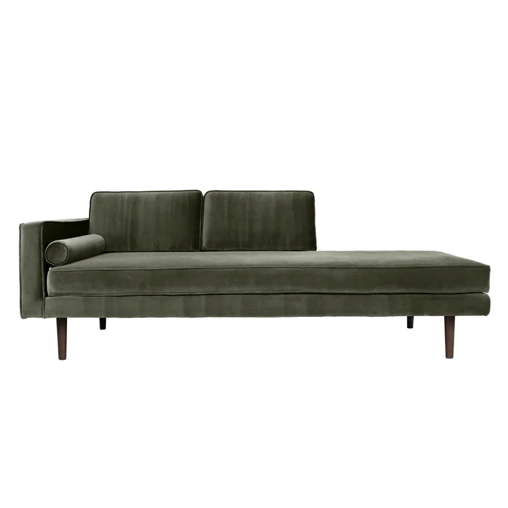 Broste Copenhagen - Wind Chaise Longue, left armrest, grape leaf