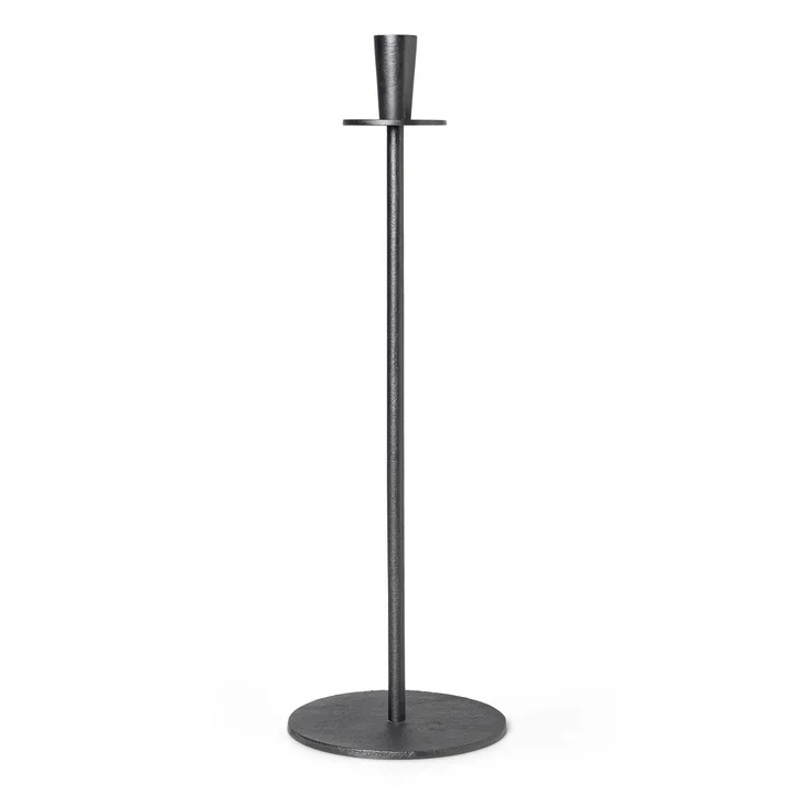 Hoy Casted candle holder H 55 cm, black by Ferm Living