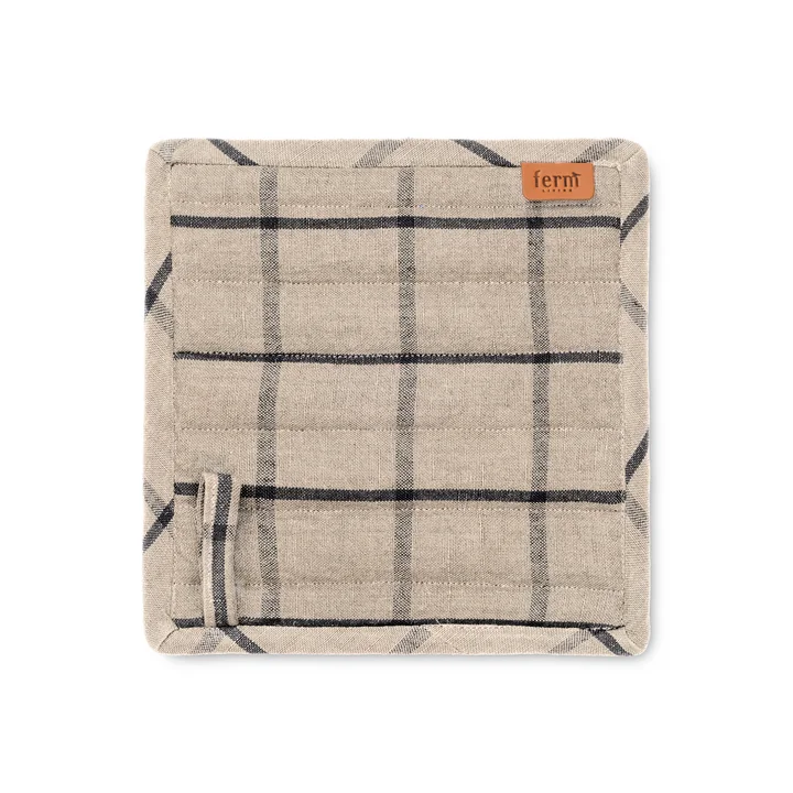 Hale potholders, sand / black (set of 2) from Ferm Living