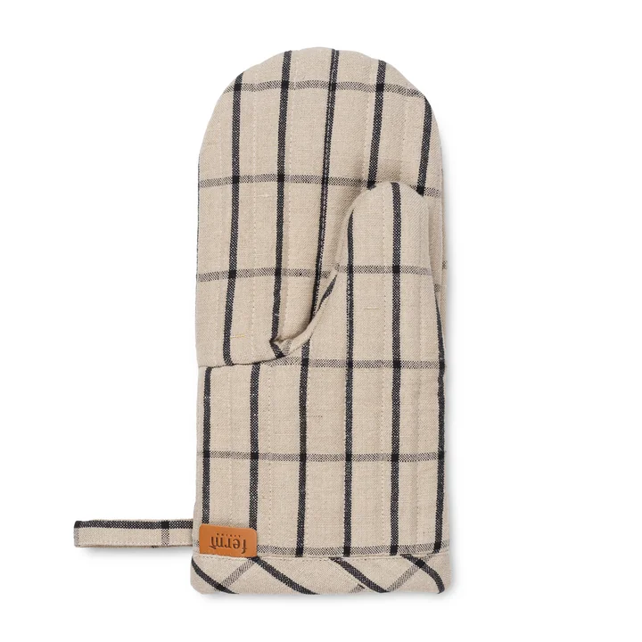 Hale oven glove, sand / black from Ferm Living