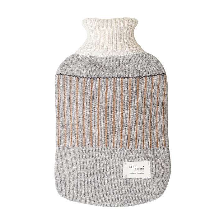 Aymara hot water bottle, patterned gray by Form & Refine
