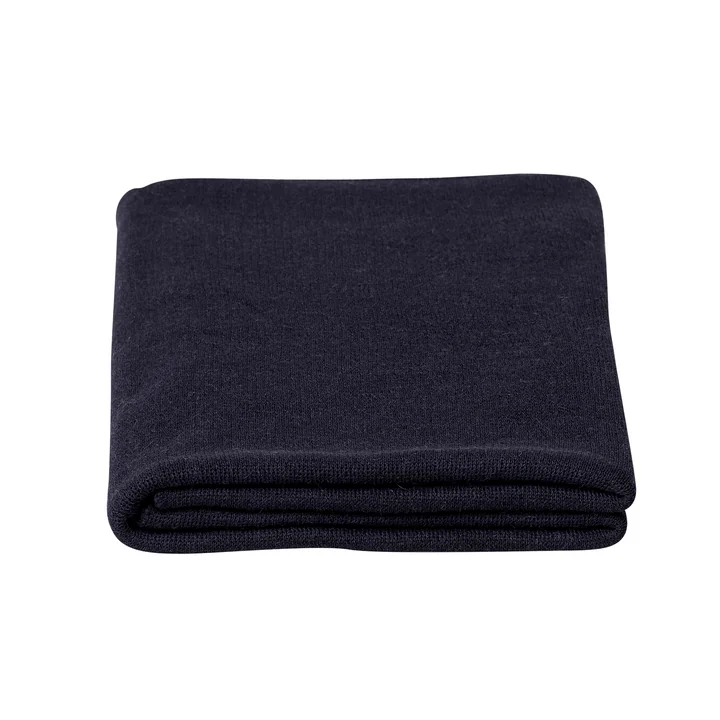 Aymara Blanket, 130 x 190 cm, plain dark blue from Form & Refine