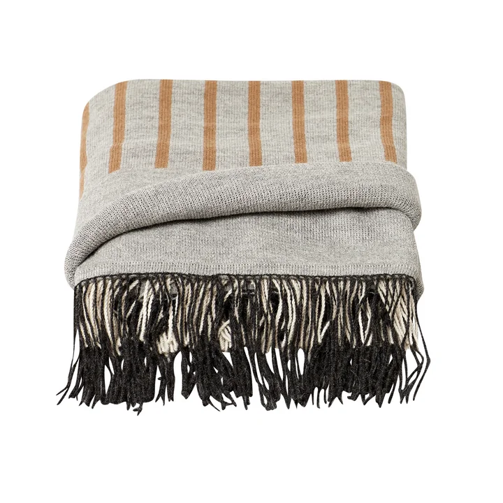 Aymara Blanket, 130 x 190 cm, patterned gray by Form & Refine