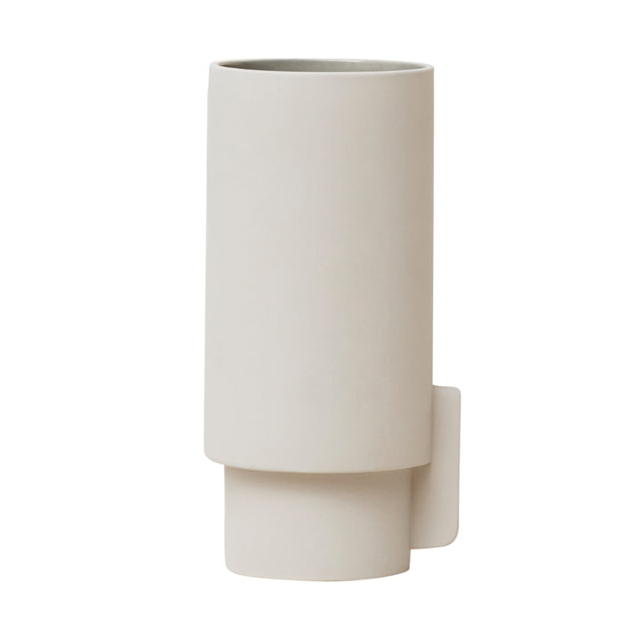 Alcoa vase, large, Ø 10.4 H 23 cm, light gray by Form & Refine
