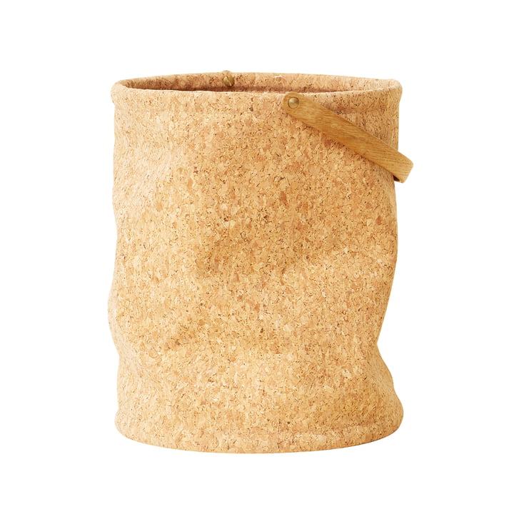 Nest waste paper basket, cork by Form & Refine