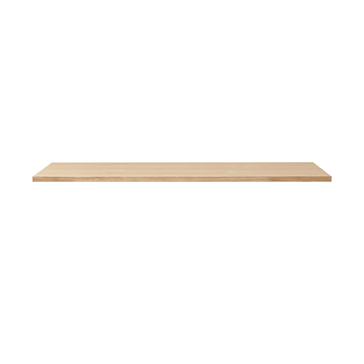 Linear table top, 125 x 68 cm, white pigmented oak from Form & Refine