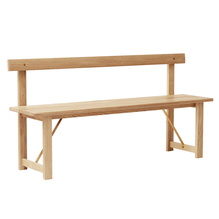 Position bench 155, white pigmented oak from Form & Refine