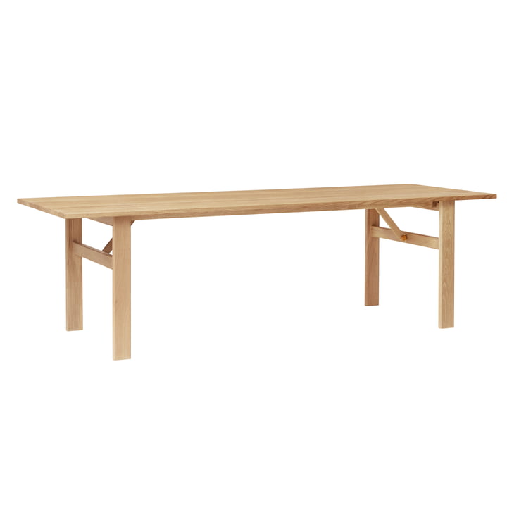 Damsbo dining table, 245 x 90 cm, white oak by Form & Refine