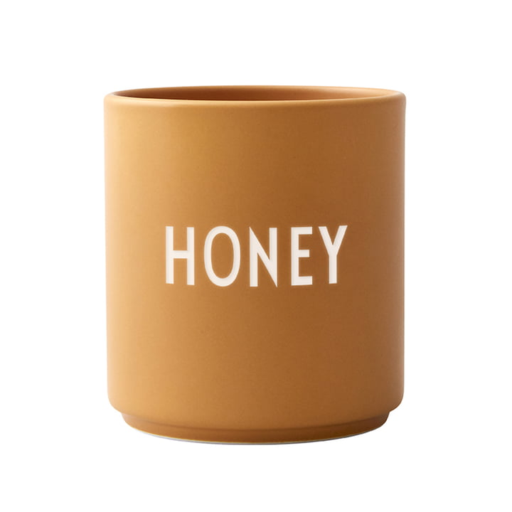 The AJ Favourite porcelain mug, Honey from Design Letters