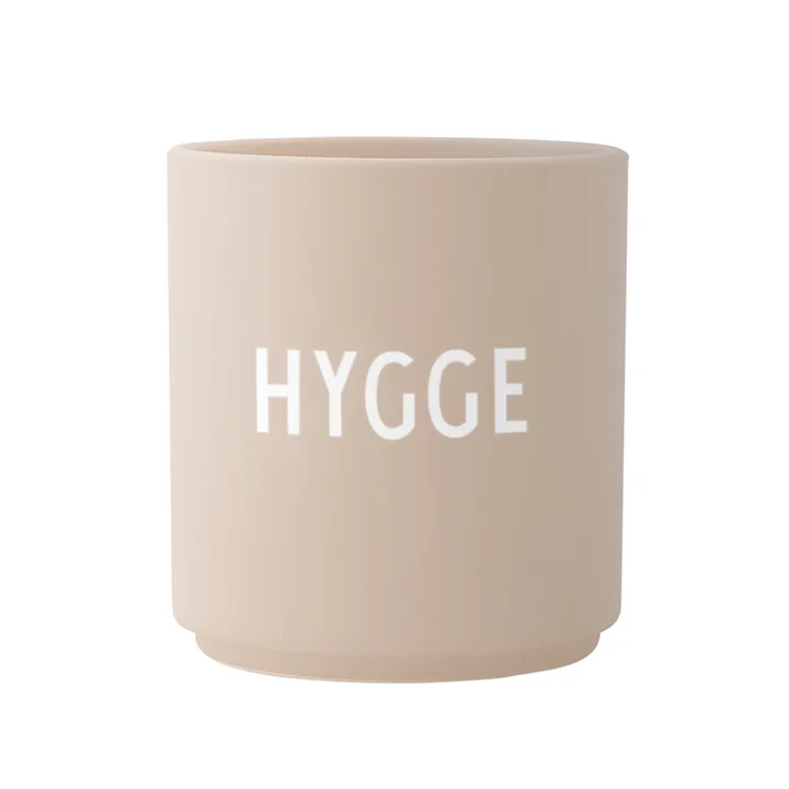 The AJ Favourite porcelain mug, Hygge / beige from Design Letters
