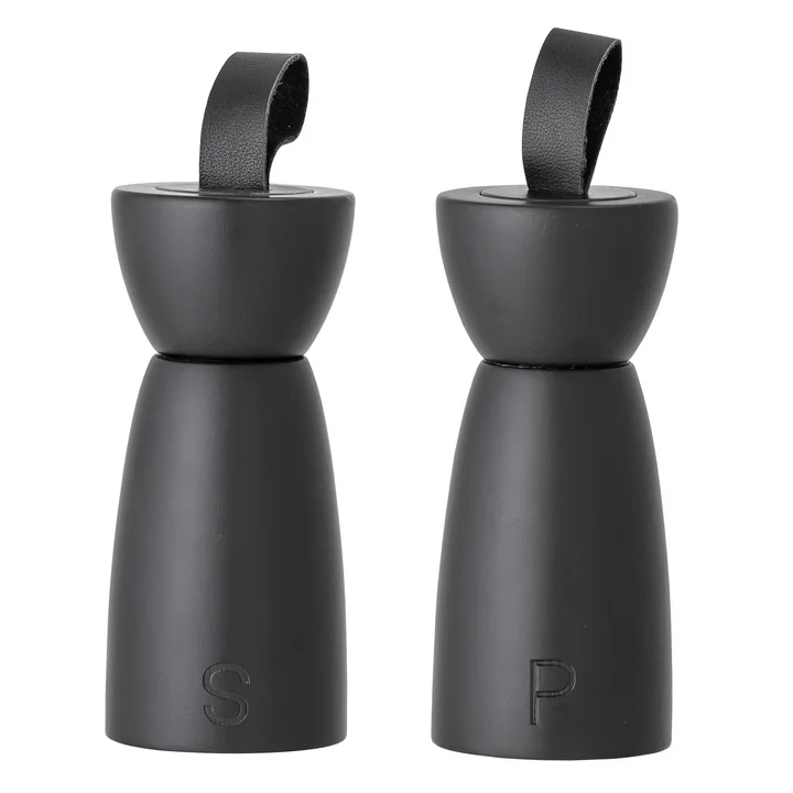 Hanif salt & pepper mill, black (set of 2) from Bloomingville