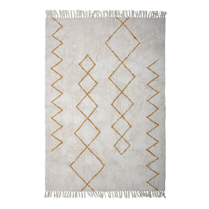 Huso rug, 200 x 140 cm, yellow / beige from Bloomingville .