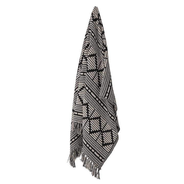 Frederika blanket made of recycled cotton, 160 x 130 cm, black from Bloomingville .
