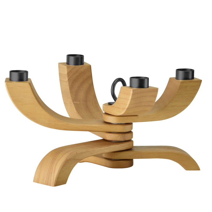 Nordic Light Candlestick - 4-arm, brown by Design House Stockholm