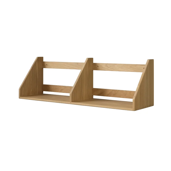 B5 wall shelf 21 x 80 cm, natural oak by FDB Møbler