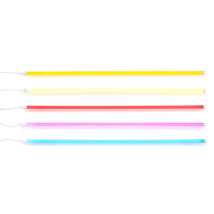 Neon LED light stands, group by HAY.