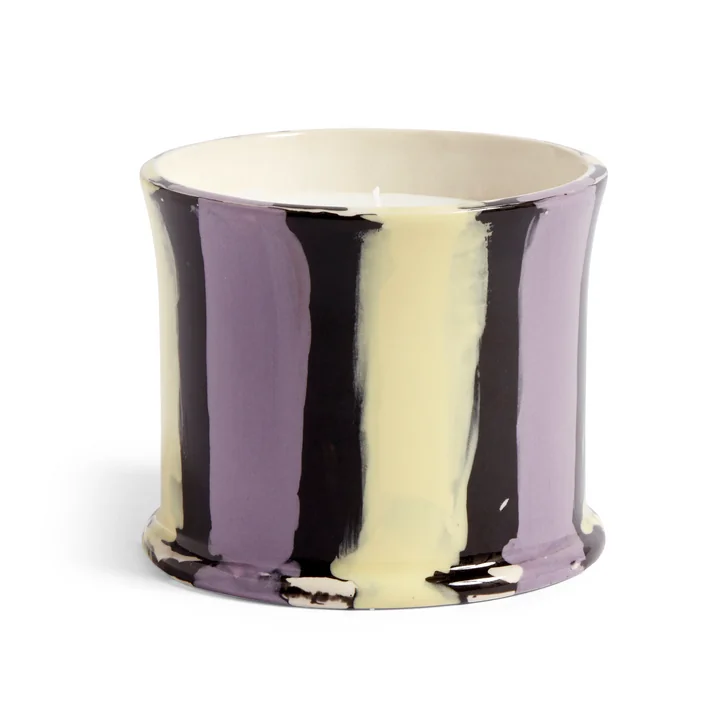 Stripe scented candle, Ø 10 x H 8.5 cm, fig leaf by HAY .