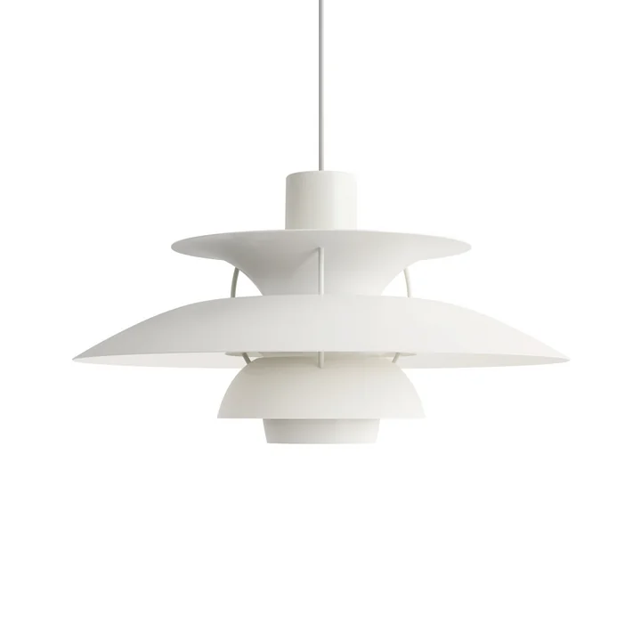 PH 5 pendant light, monochrome white from Louis Poulsen .