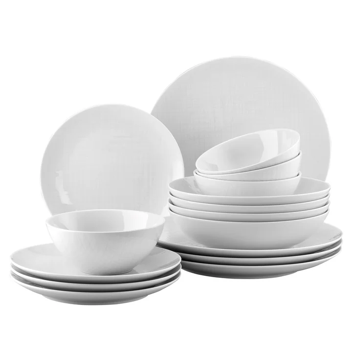 Mesh white dinner set, cereal bowl (set of 16) by Rosenthal