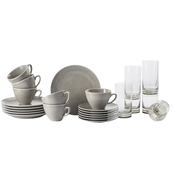 Mesh Colors Mountain table set, combination cup + glass (set of 24 pieces) by Rosenthal