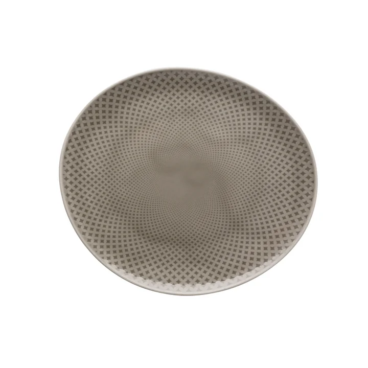 Junto plate Ø 22 cm flat, pearl grey by Rosenthal