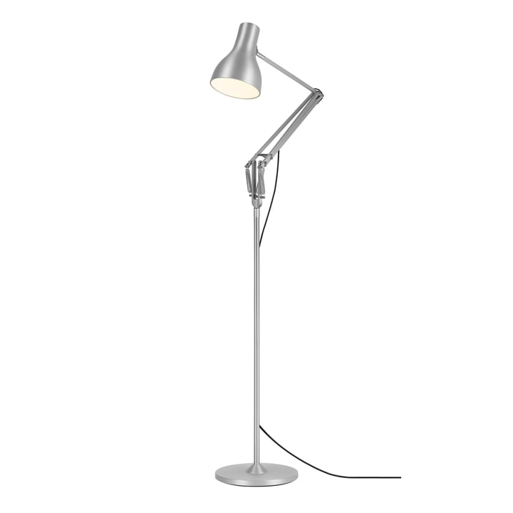 Type 75 floor lamp, silver from Anglepoise
