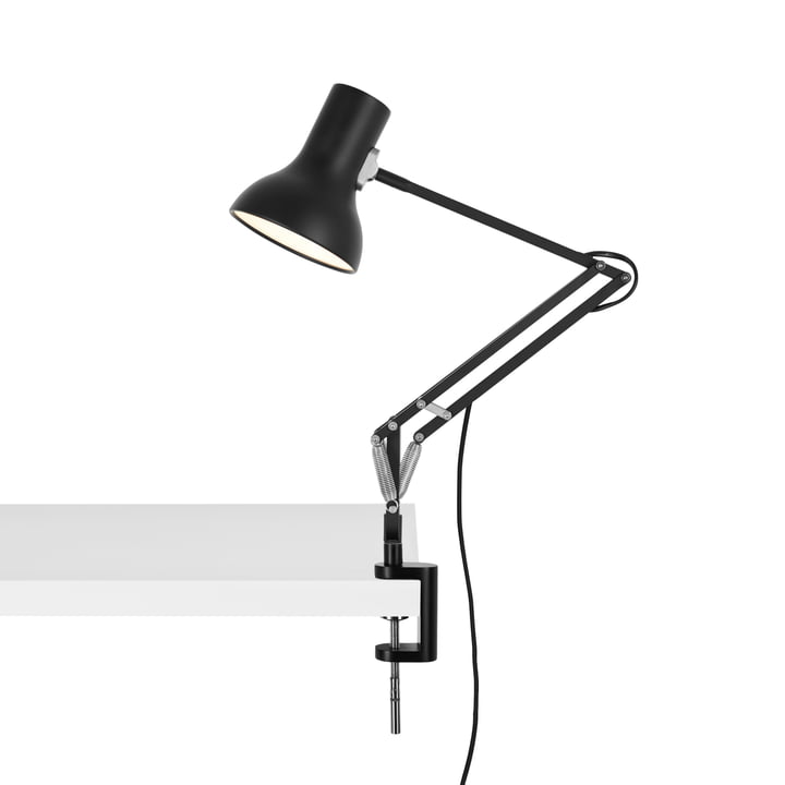Type 75 Mini clamp light, jet black from Anglepoise