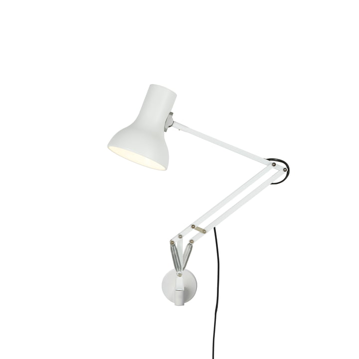 Type 75 Mini wall lamp with wall bracket, alpine white by Anglepoise