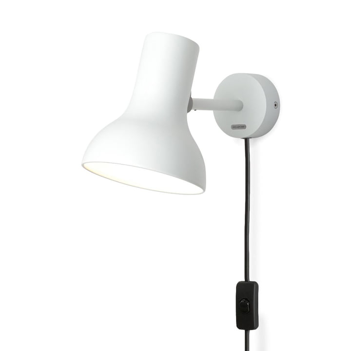 Type 75 Mini Wall lamp, alpine white (with cable) from Anglepoise
