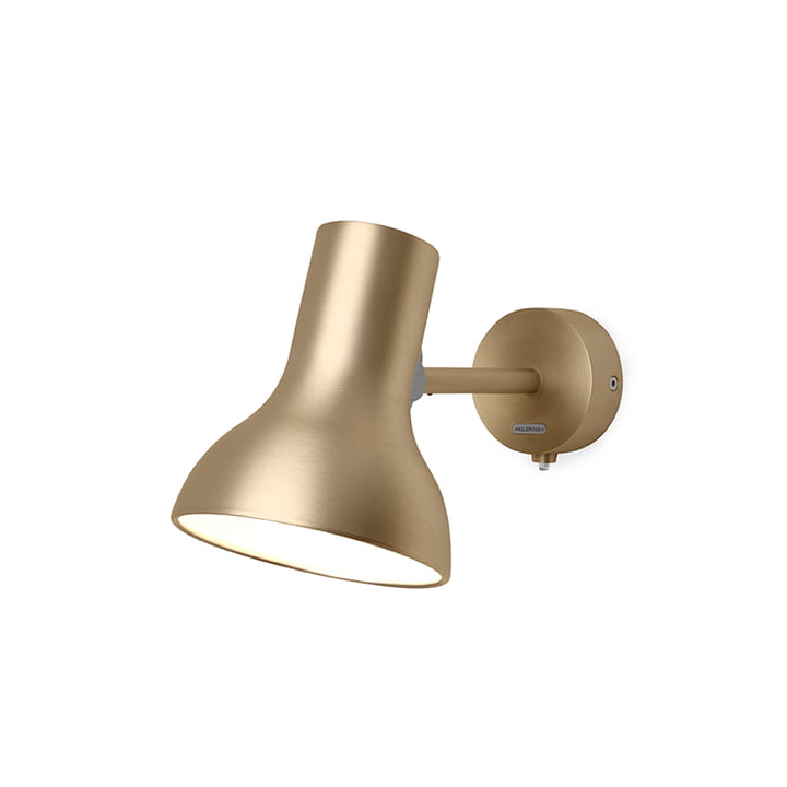 Type 75 Mini Metallic wall lamp, gold by Anglepoise