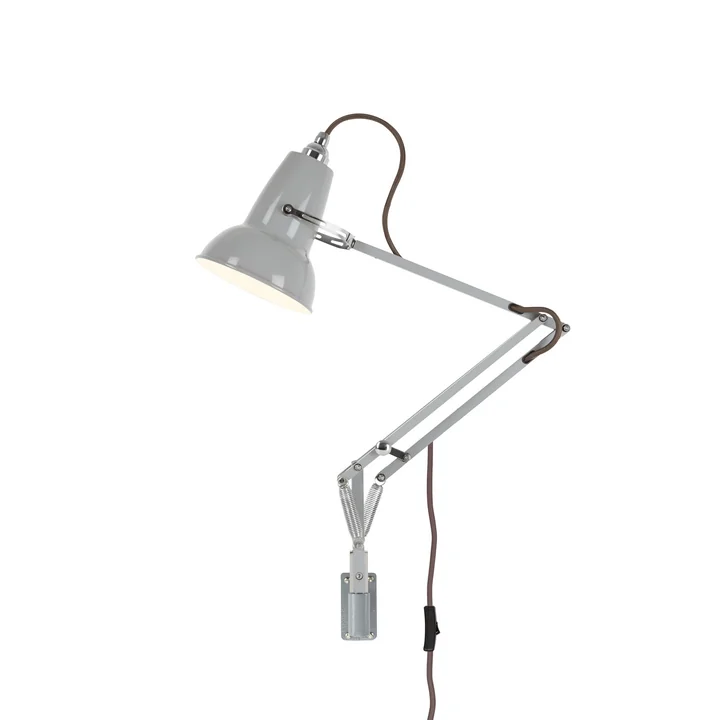 Original 1227 Mini wall lamp with wall bracket, dove grey (cable: grey) from Anglepoise .