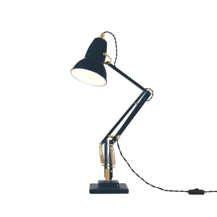 Original 1227 Brass table lamp, ink blue by Anglepoise
