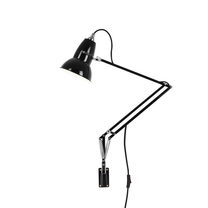 Original 1227 Wall lamp with wall bracket, jet black (cable: black) from Anglepoise .